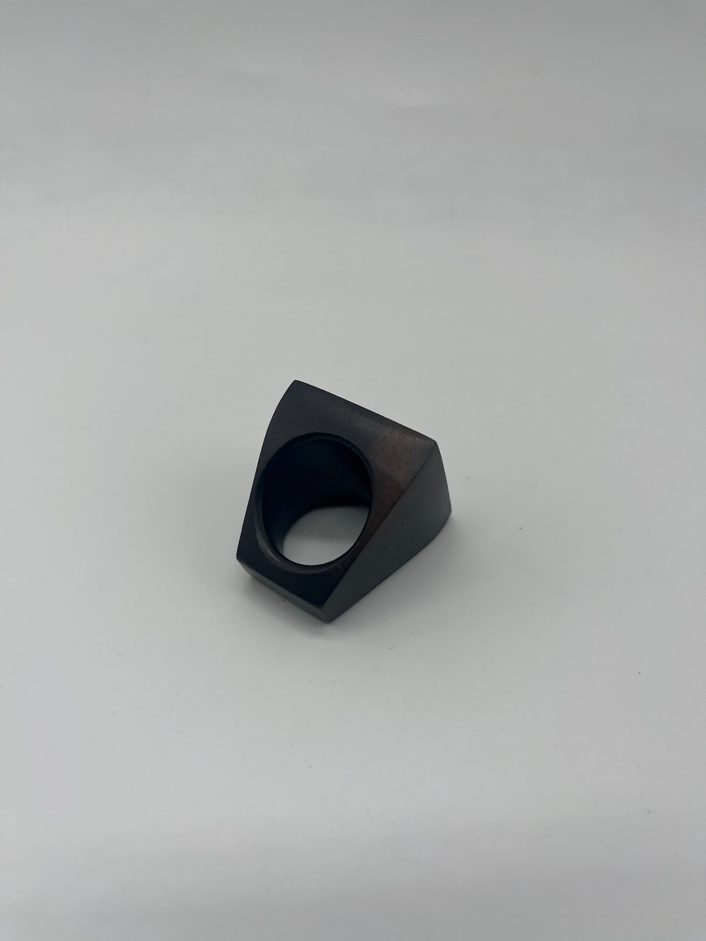 Handcrafted Ebony Wood Square Ring from Mali