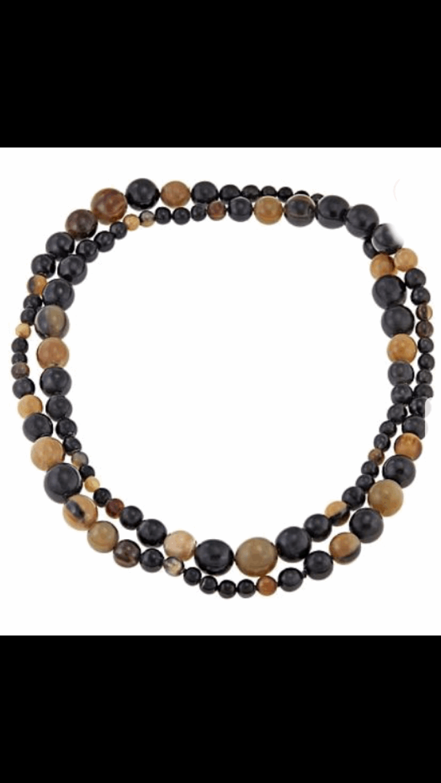 Extra Long Horn Bead Necklace