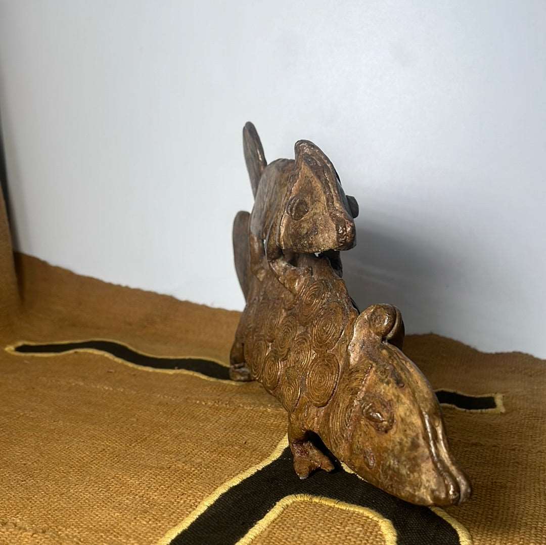 Stacked Animal African brass figure handmade stacked sculpture