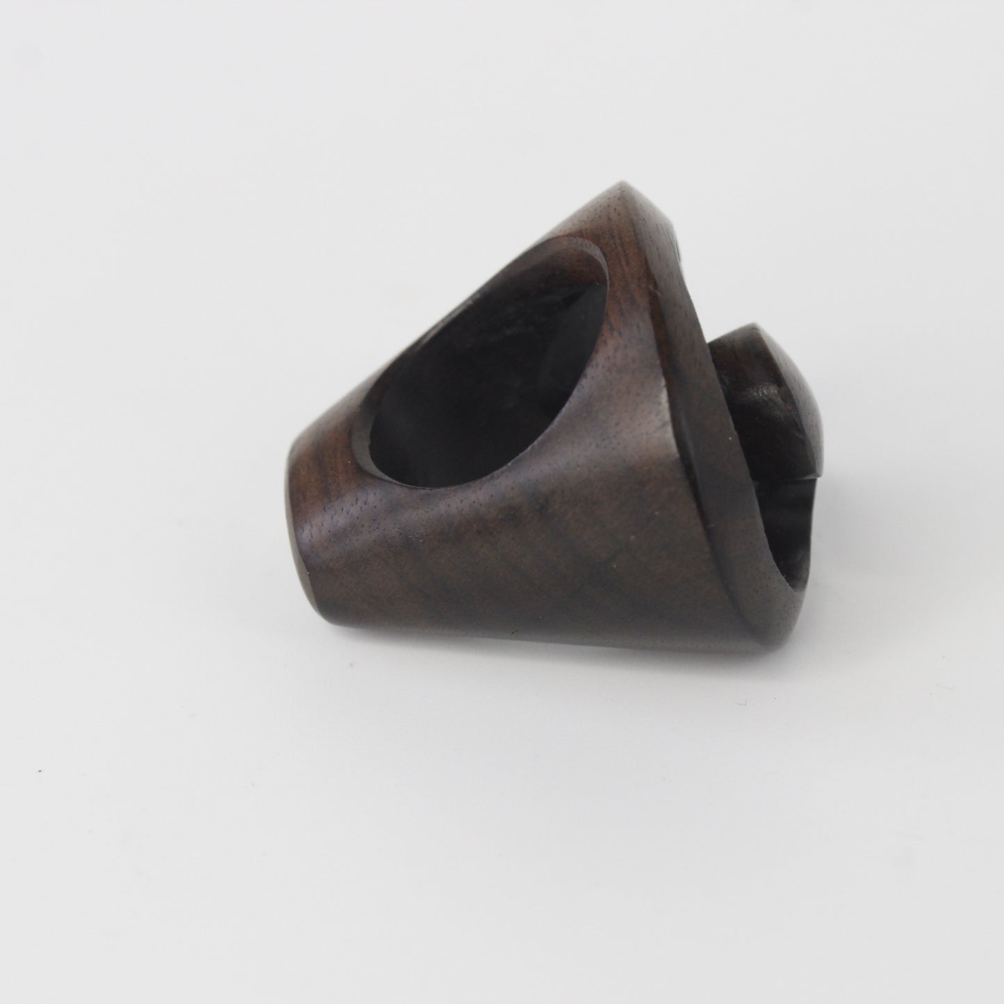Handcrafted Ebony Wood Swirl Ring from Mali