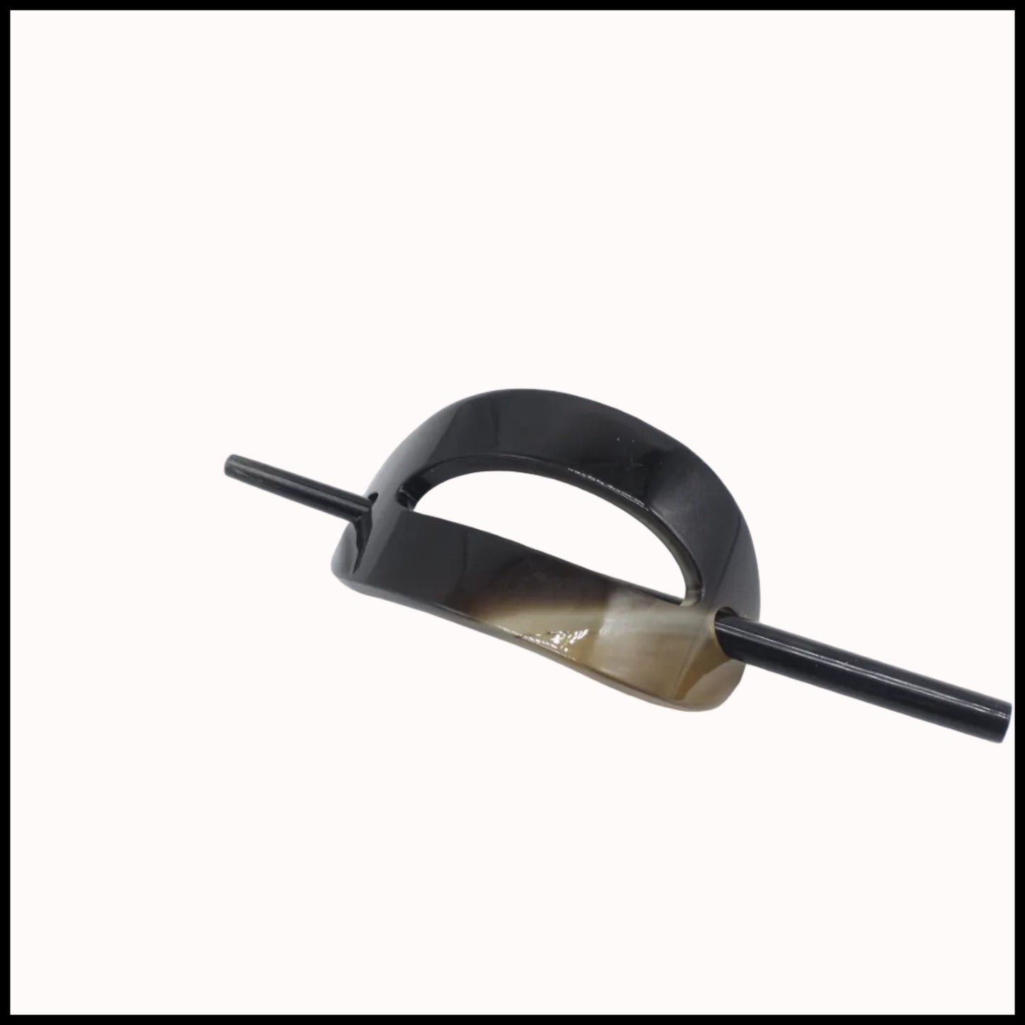 Buffalo Horn Hair Slide Barrette — Handcrafted Sustainable Hair Accessory