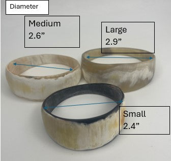 Handcrafted Horn Slip on 5 pc Bracelet set