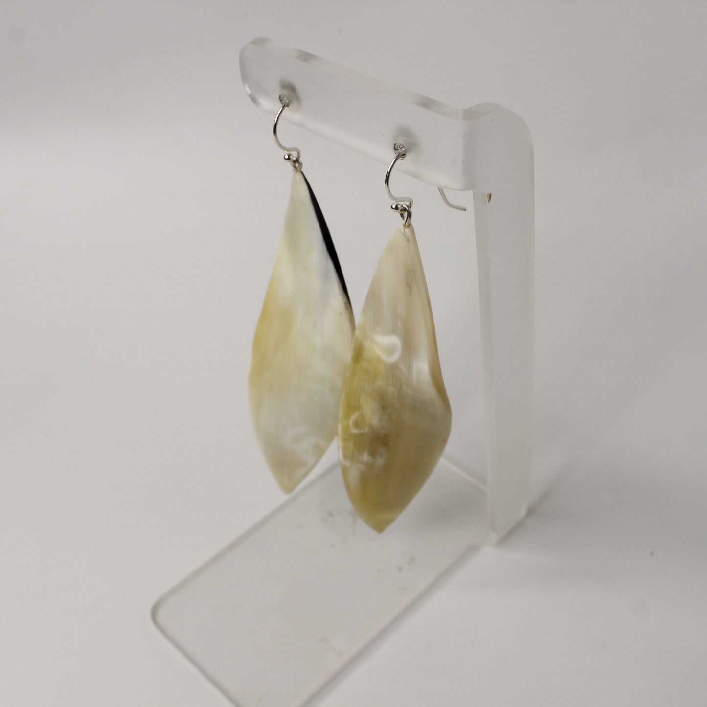 Oversized Horn Earring Twisted Marquise