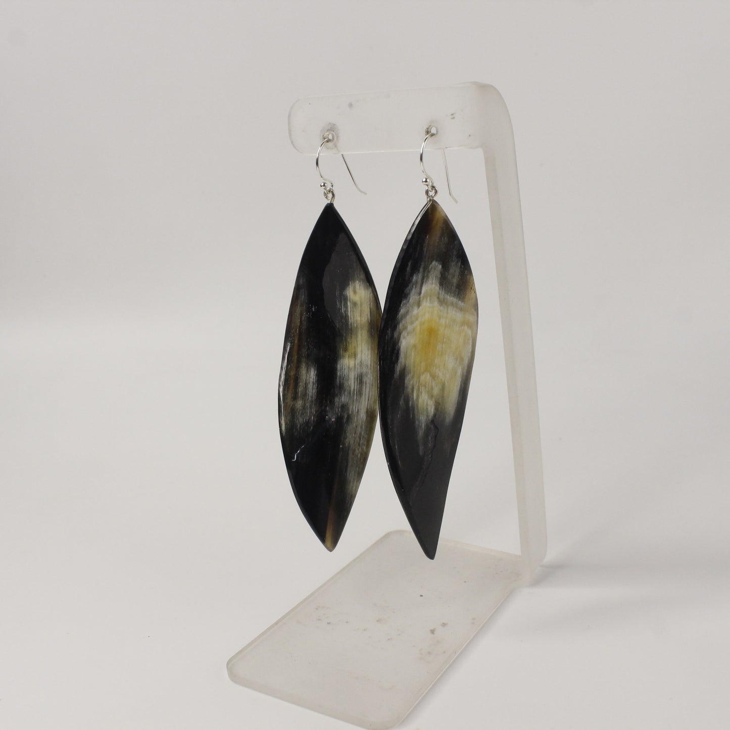 Oversized Horn Earring Twisted Marquise