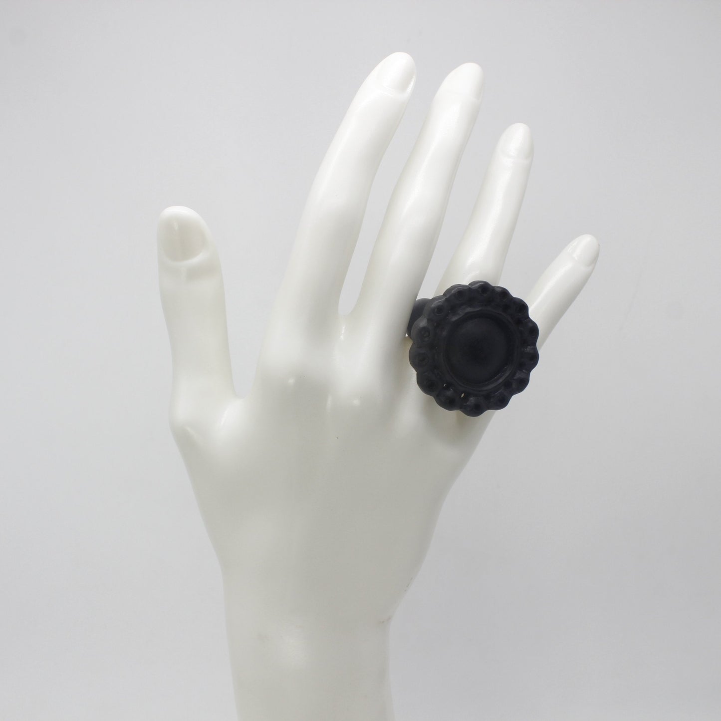 Sculpted Ebony Wood Ring