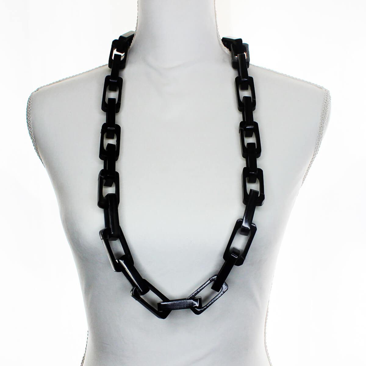 Dera Square Watusi Cattle Horn Link Necklace