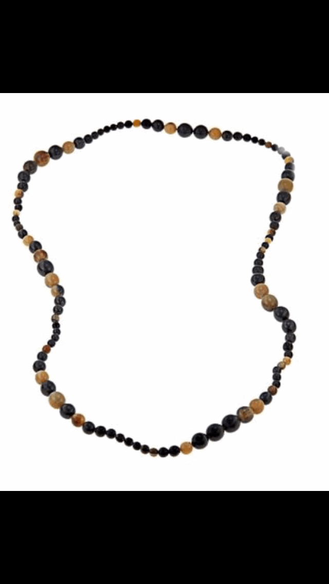 Extra Long Horn Bead Necklace