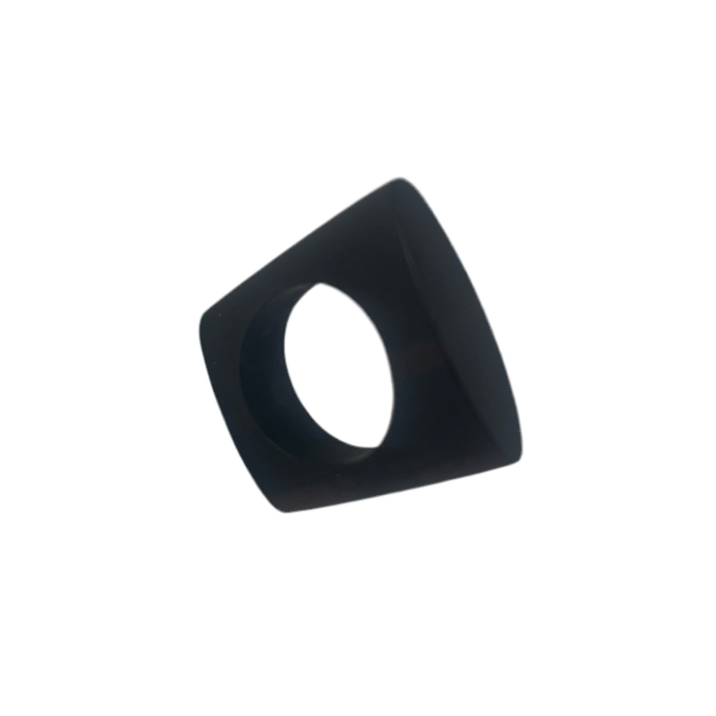 Handcrafted ebony wood ring oval shape from Mali