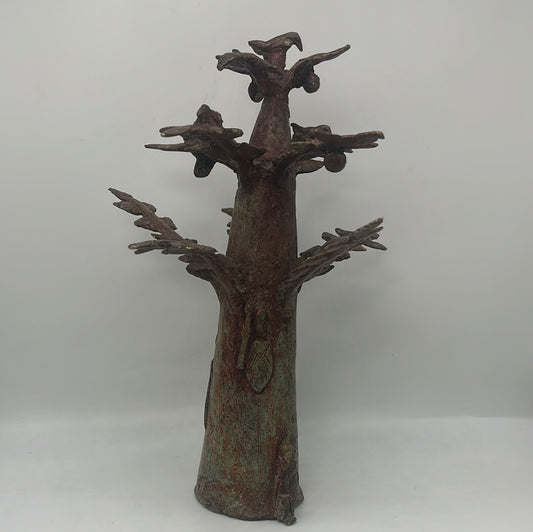 Dogon Baobab Tree African Bronzefigures handmade sculpture