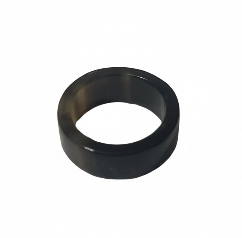 8MM Buffalo Horn Squared Band Ring – Sustainable Unisex Natural Horn Jewelry