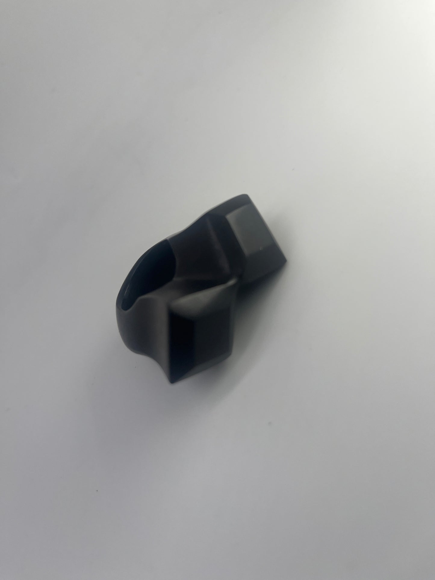 Handcrafted ebony wood ring double square design from Mali