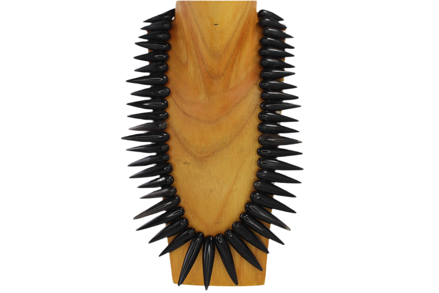 Handcrafted Bold Tribal Spike Horn Necklace