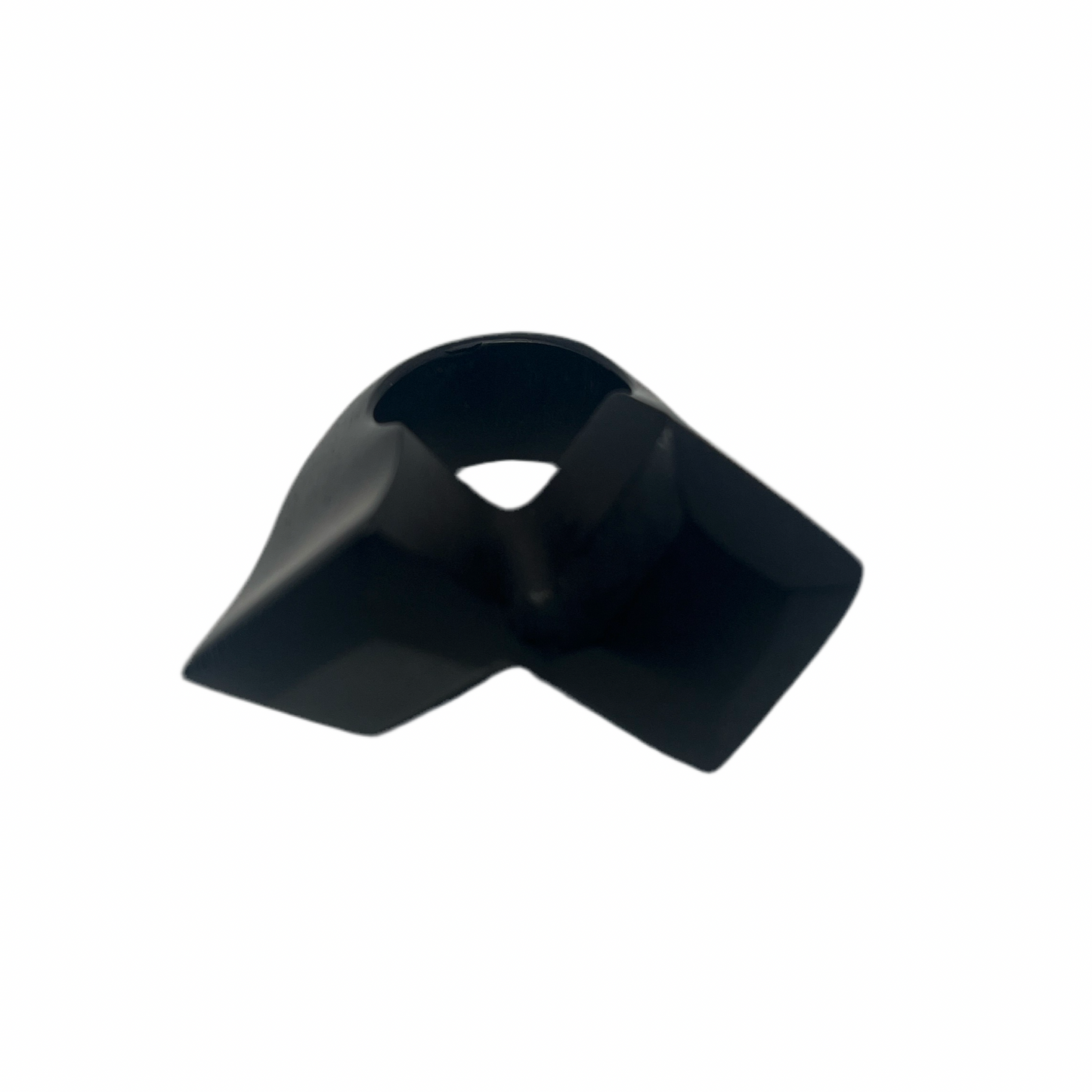 Handcrafted ebony wood ring double square design from Mali