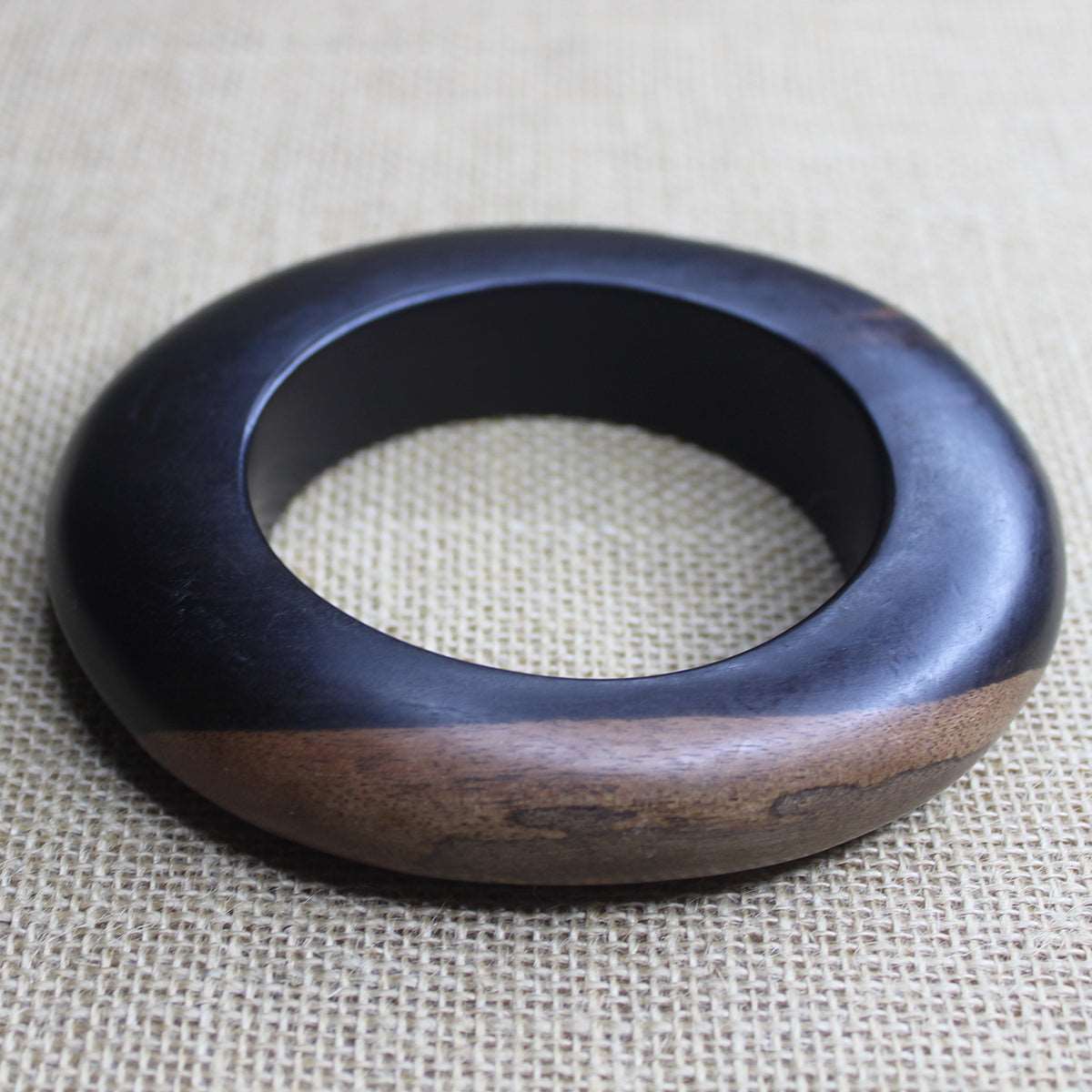 Ebony Wood hand carved Slip on Bangle