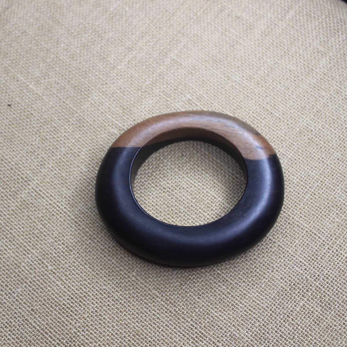 Ebony Wood hand carved Slip on Bangle
