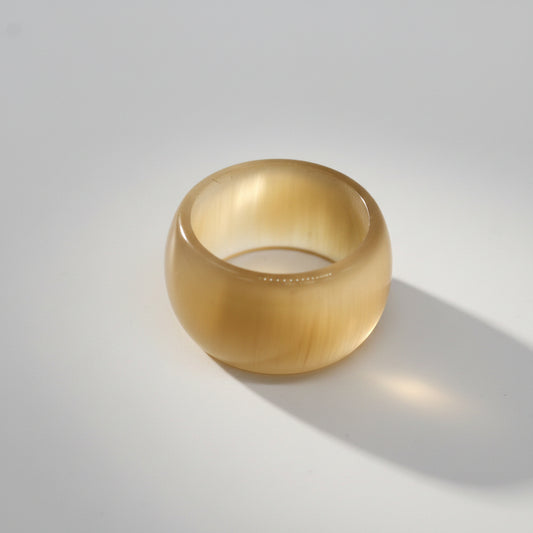 12MM Buffalo Horn Band Ring – Sustainable Unisex Natural Horn Jewelry