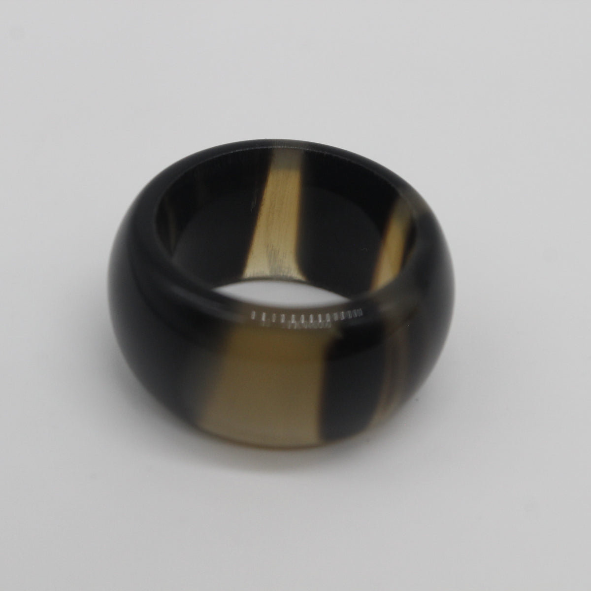 12MM Buffalo Horn Band Ring – Sustainable Unisex Natural Horn Jewelry