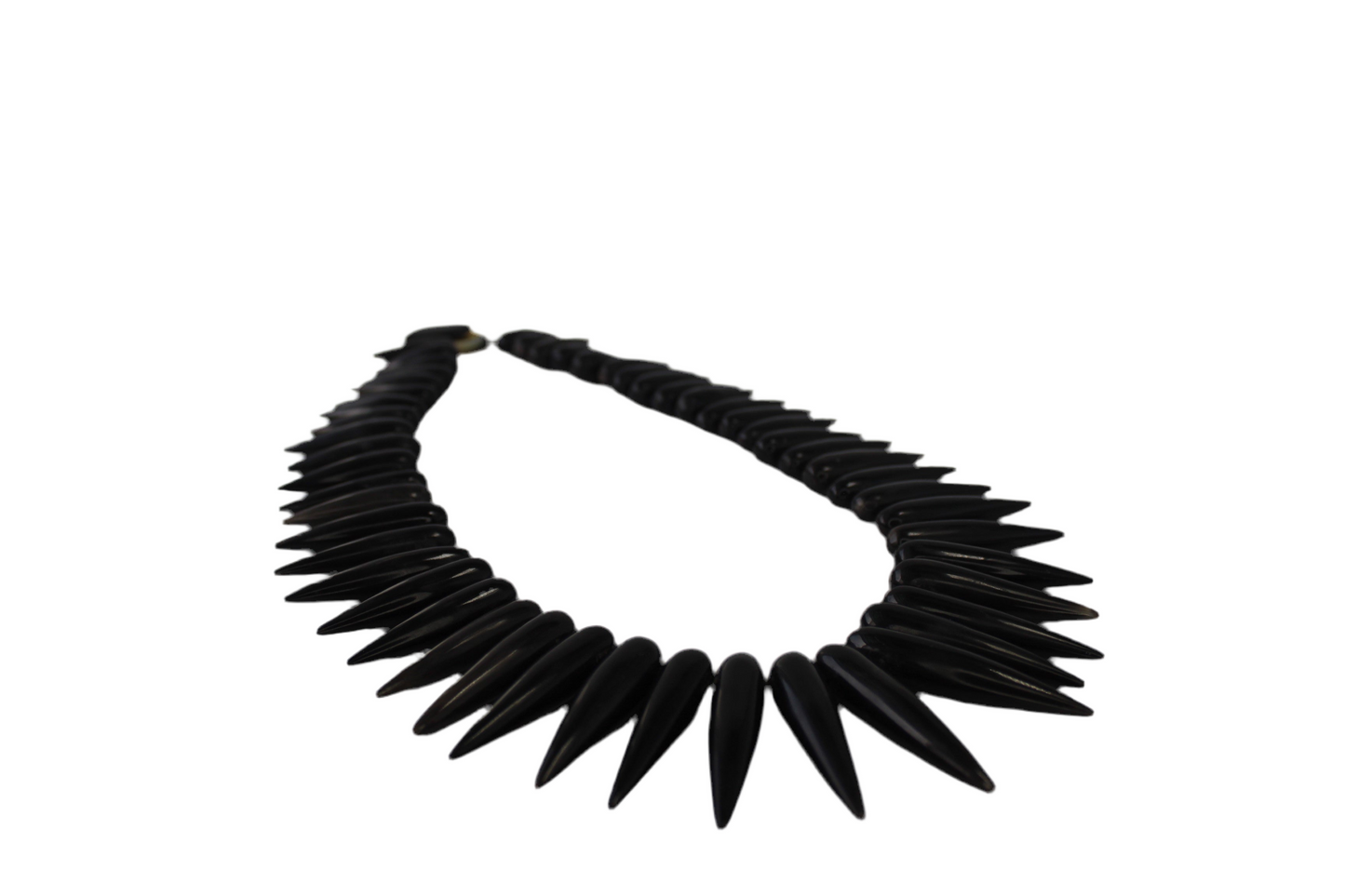 Handcrafted Bold Tribal Spike Horn Necklace