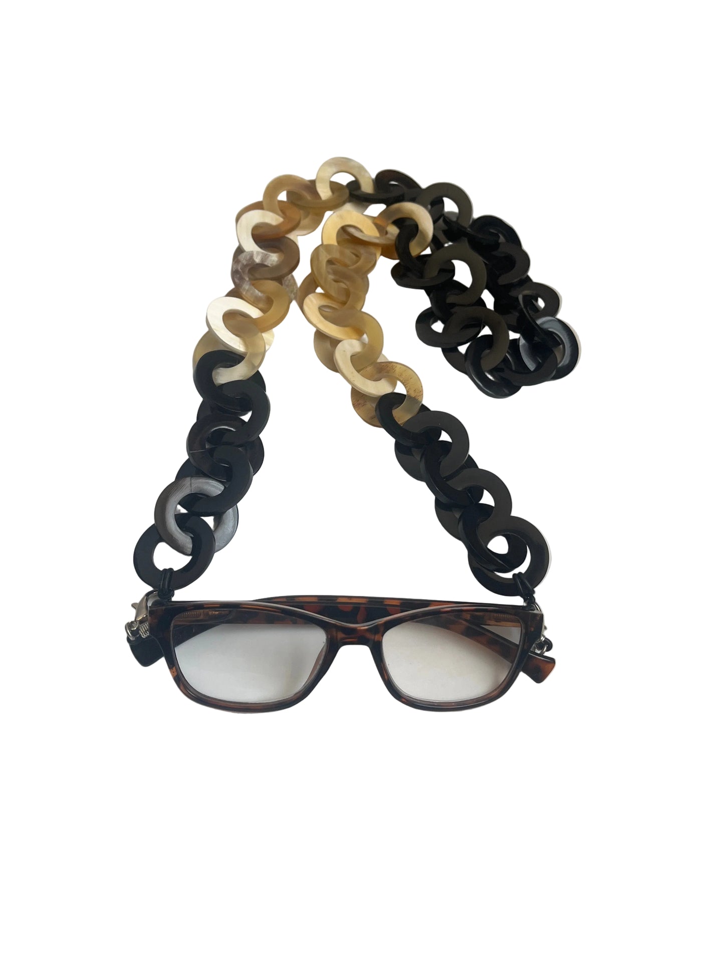 Buffalo Horn Link Eyeglass Holder – Artisan Carved & NYC Finished