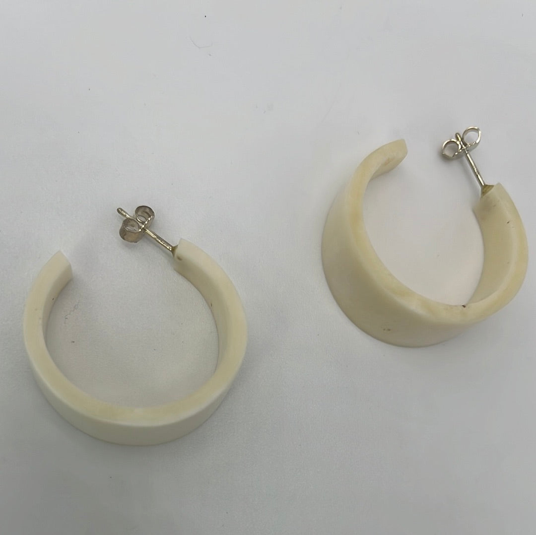 Tapered Bone Hoop Earring