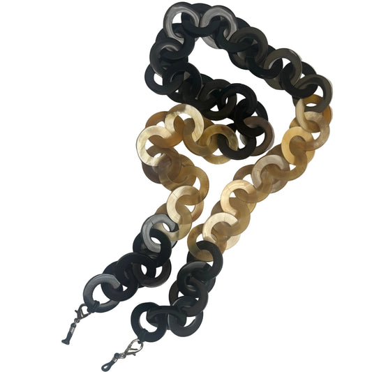 Buffalo Horn Link Eyeglass Holder – Artisan Carved & NYC Finished