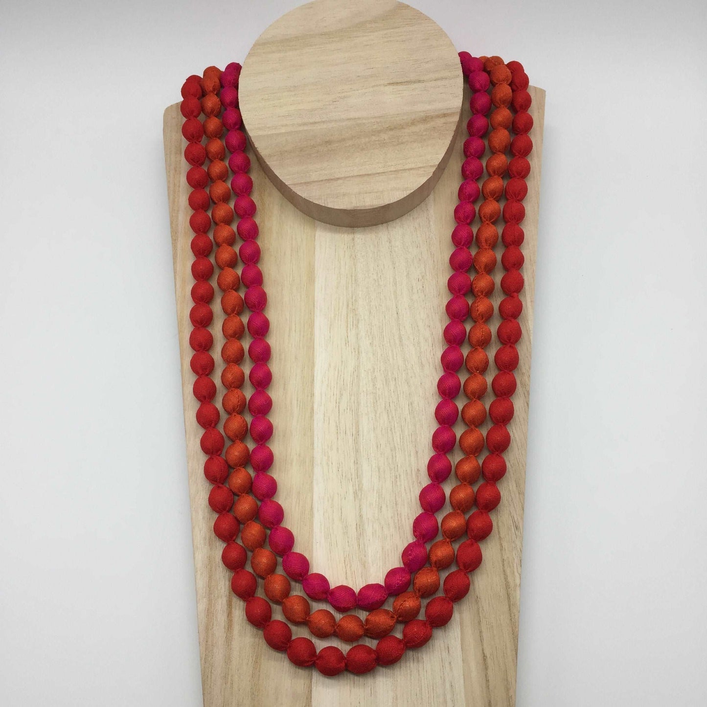 Natural Beauties Multistrand Strand Cascading Bead Necklace Haily 32"