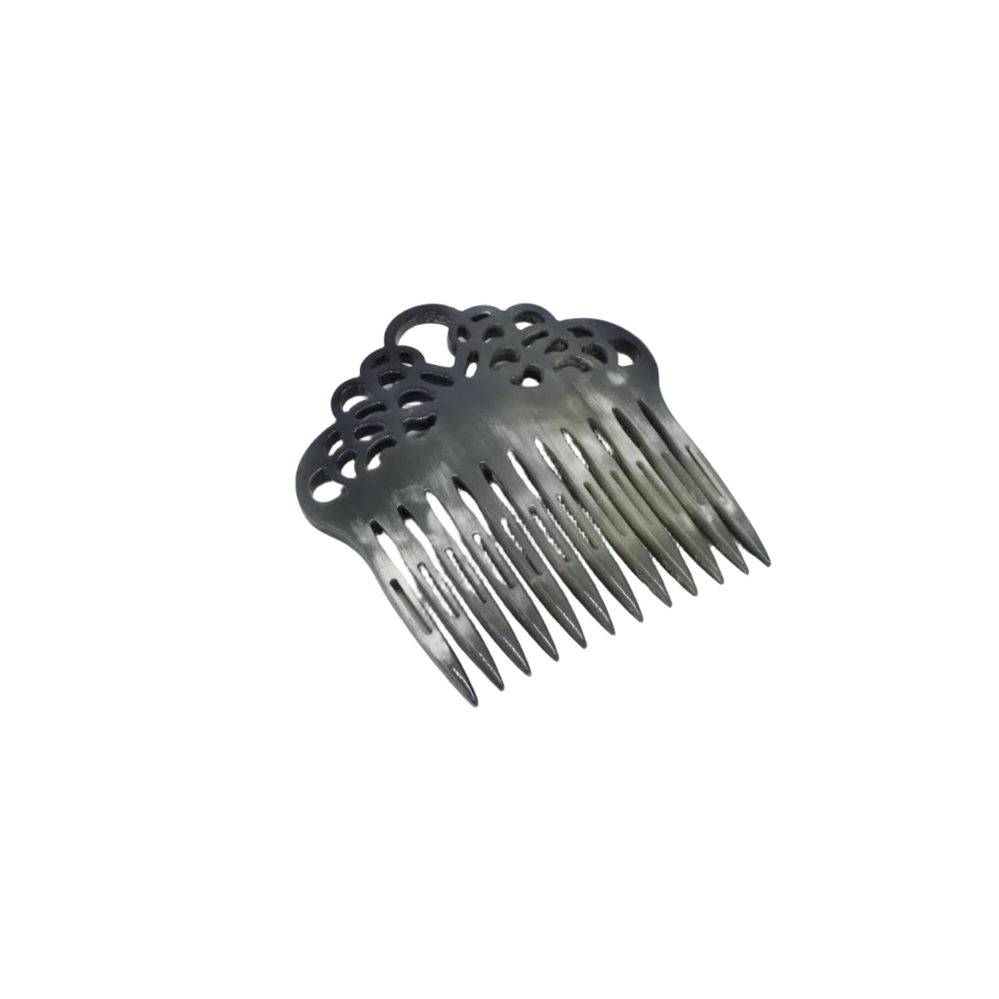 Buffalo Horn Hair Comb — Lightweight Cut Out Design