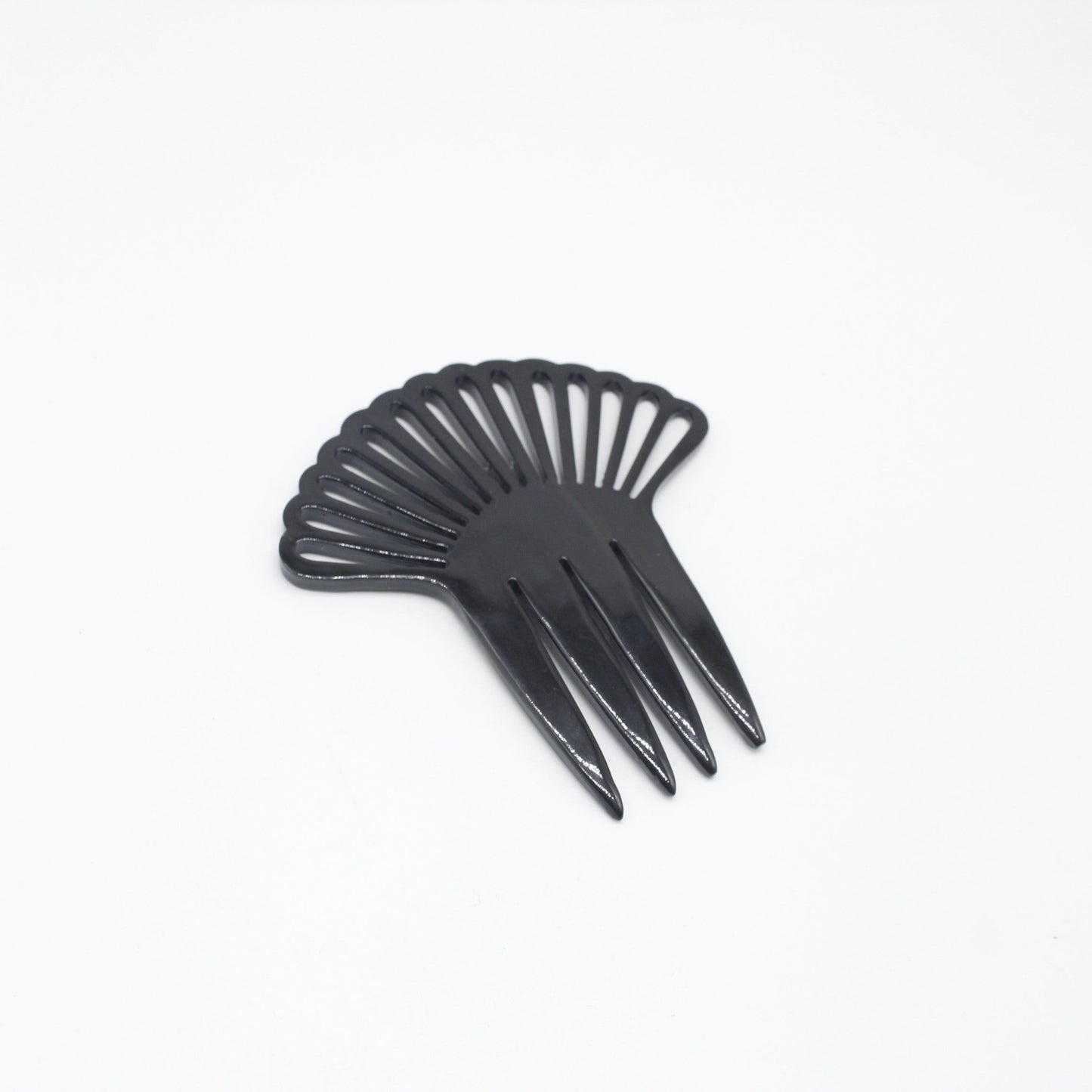 Buffalo Horn Fan Comb — Decorative Scalp Stimulator & Updo Styling Tool