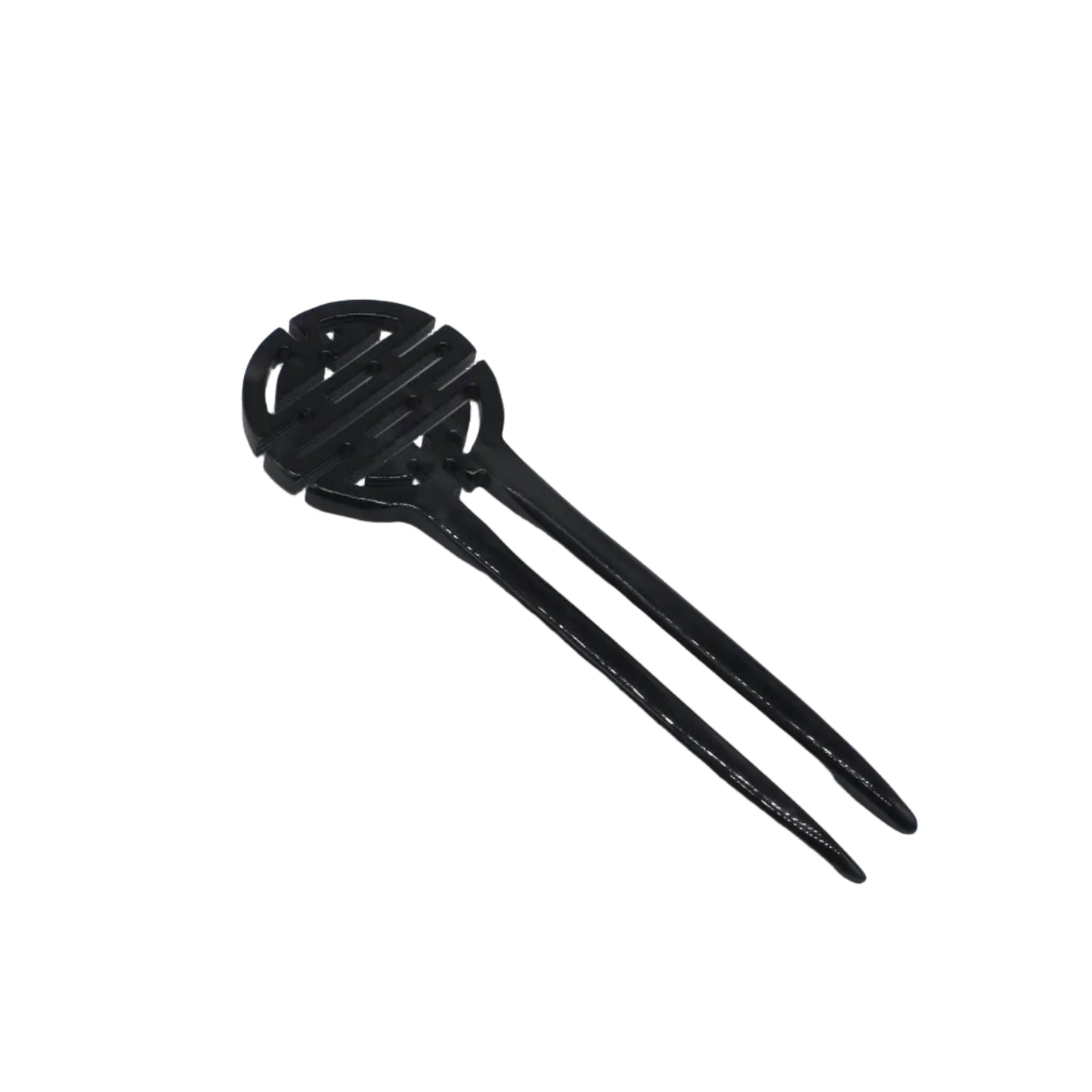 Buffalo Horn 2Prong Hair Stick — Good Fortune Symbol