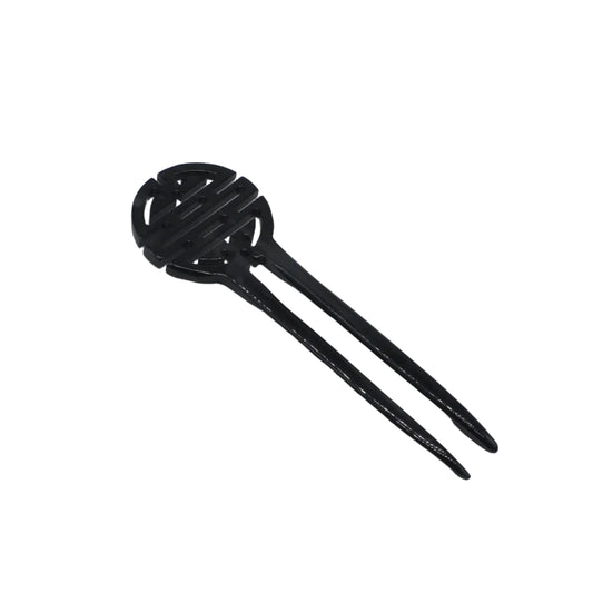 Buffalo Horn 2Prong Hair Stick — Good Fortune Symbol