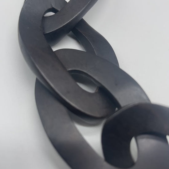 Handcrafted Ebony Wppd Necklace 