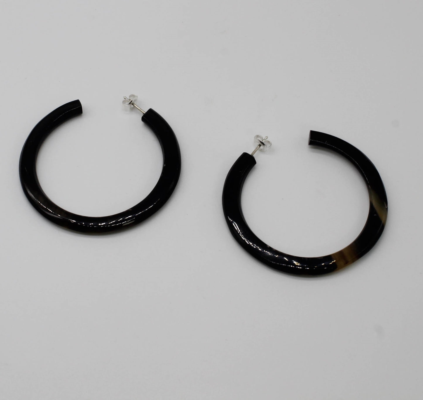 Handcrafted 60mm Horn Hoop Earrings