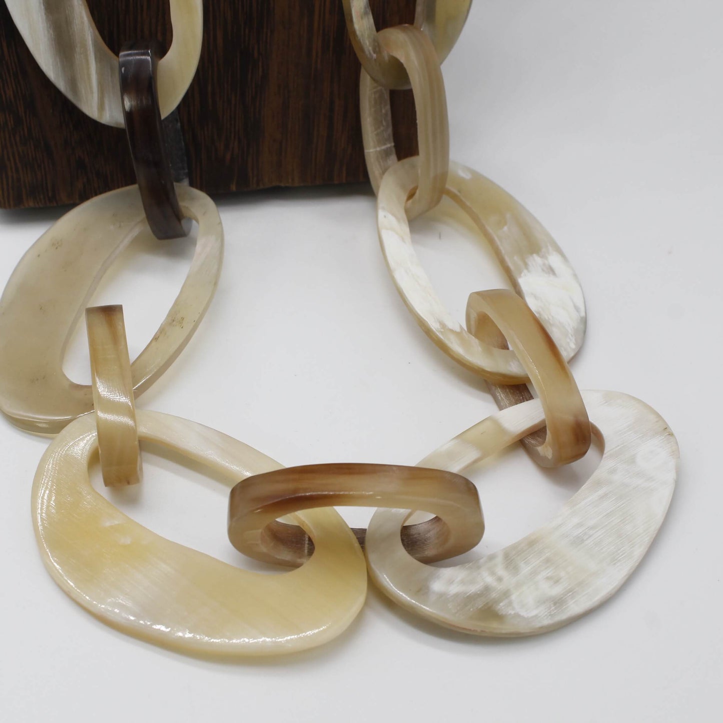 Oversized Horn Link Necklace