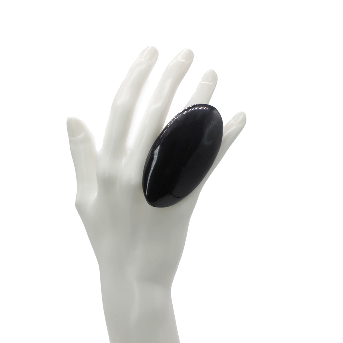 Handcrafted XL Oval Watusi Cattle Horn Knuckle Ring for Women